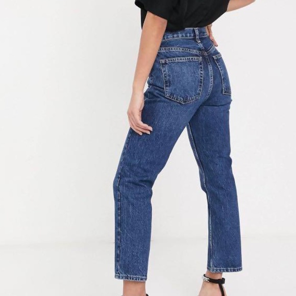 TOPSHOP Editor Straight leg jeans in bright mid blue wash - Picture 2 of 9